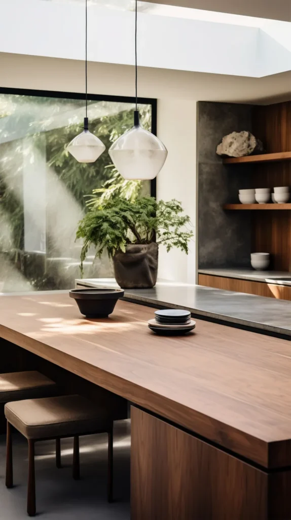 ilot-table-bois-noyer
